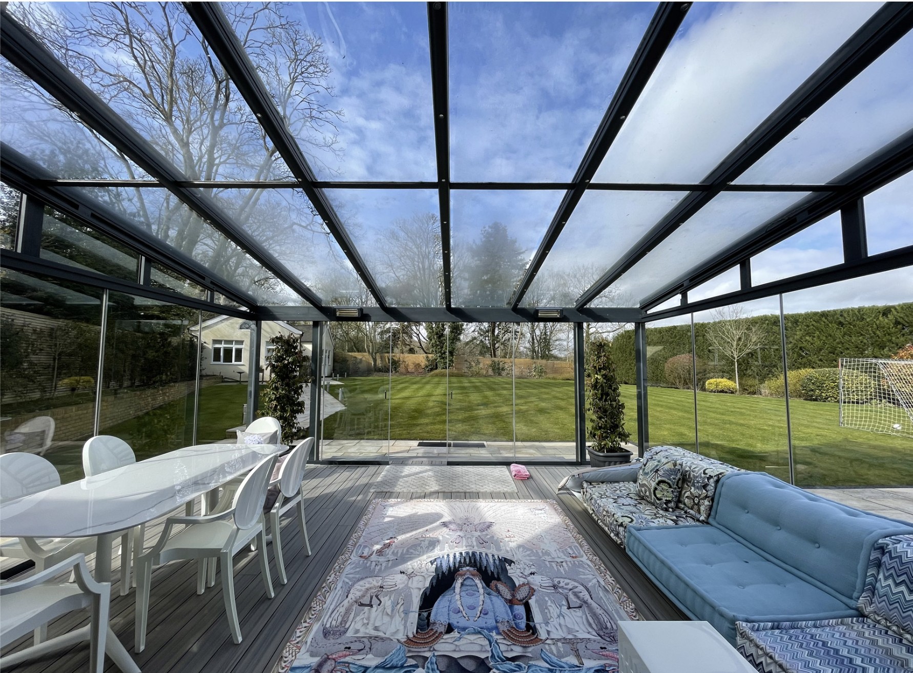 Garden glass room exterior